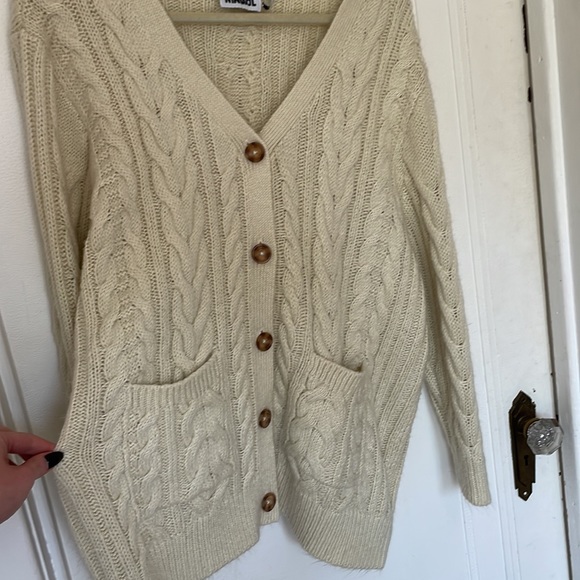 Reclaimed Cable Knit Sweater Cardigan - Picture 3 of 4